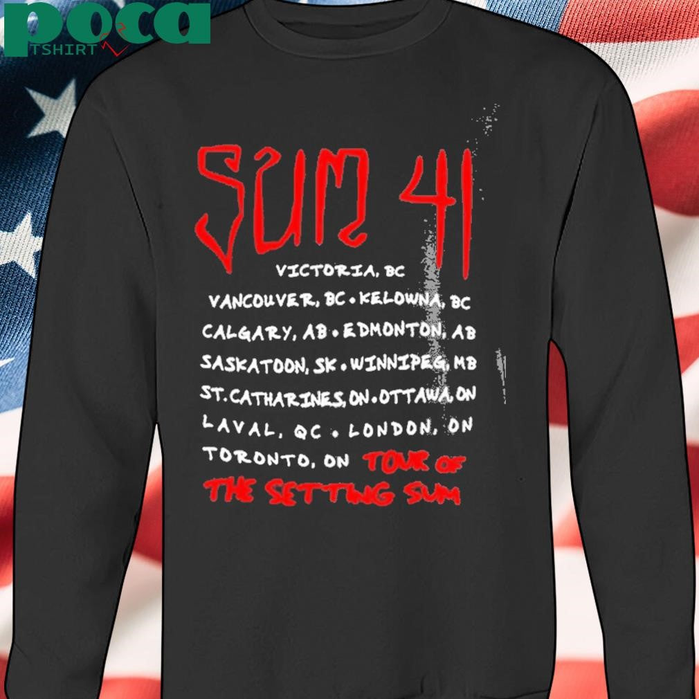 Sum 41 Skull Sketch Tour Of The Setting Sum 2025 T Shirt