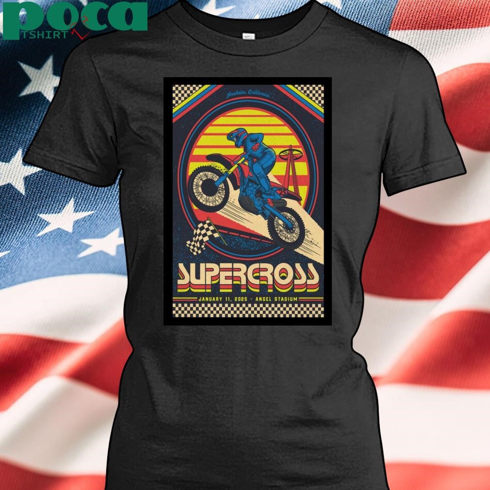 Supercross Angel Stadium On January 11 2025 In Anaheim CA Poster T-Shirt