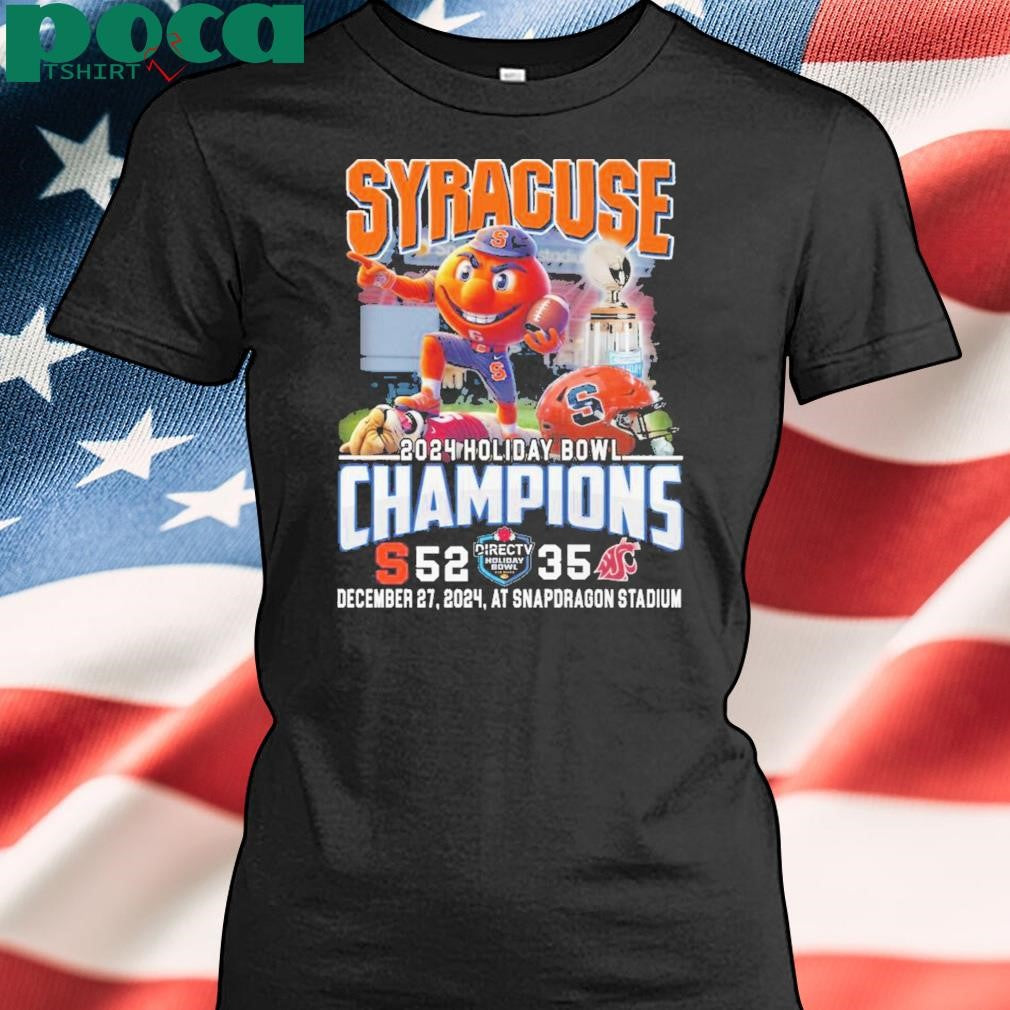 Syracuse Orange 2024 Holiday Bowl Champions Snapdragon Stadium T-Shirt
