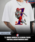 T.J. Moore number 34 Clemson Tigers football breakthrough shirt