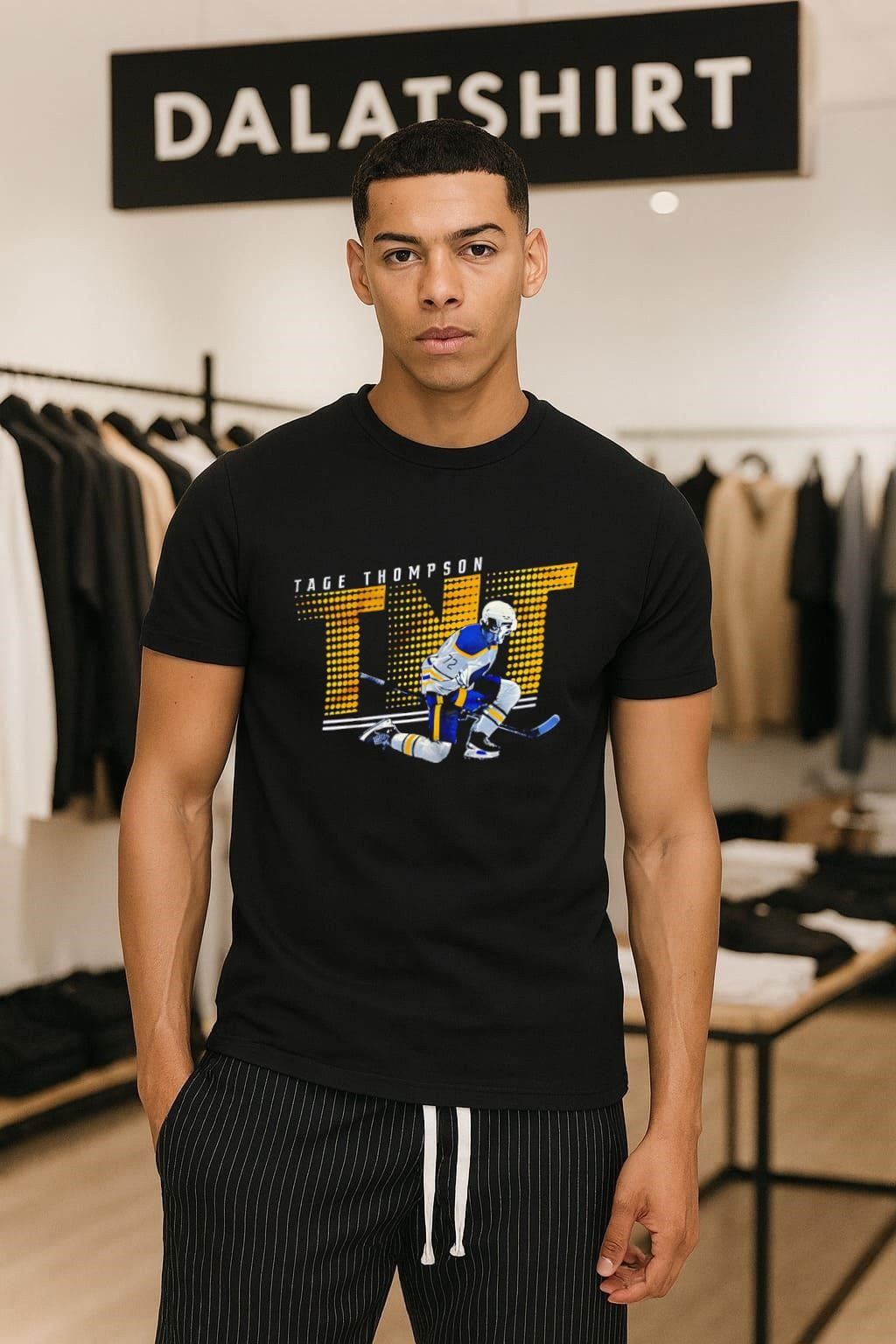 Tage Thompson TNT Buffalo Sabres Hockey Player Action Graphic shirt
