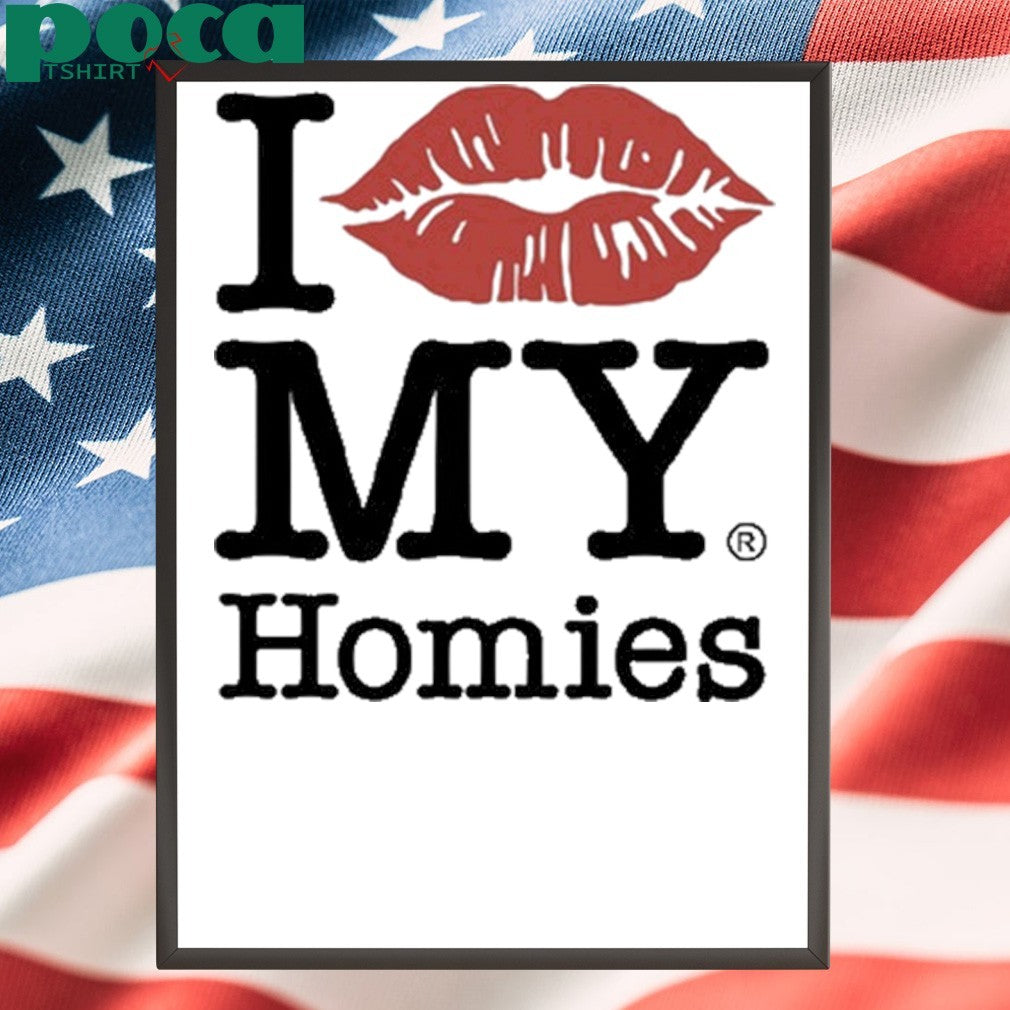 Tan Clemons Wearing I Love My Homies Shirt