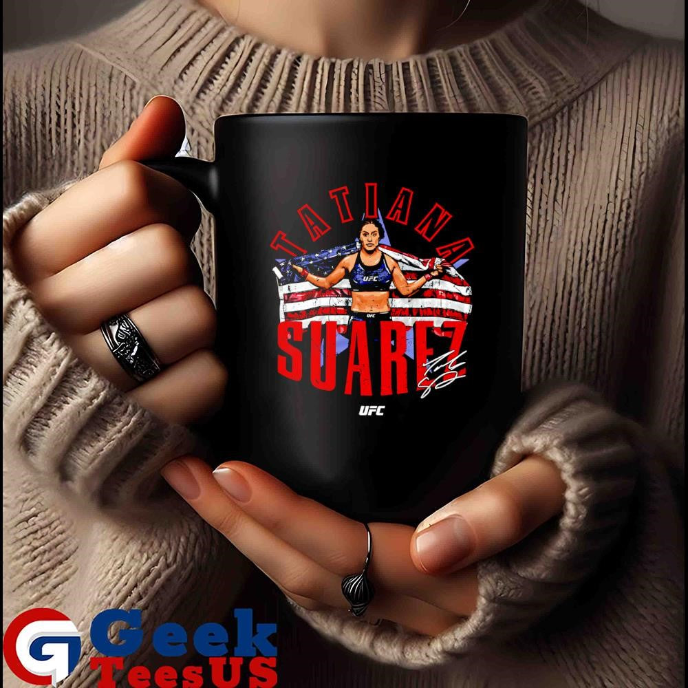 Tatiana Suarez American flag signature shirt