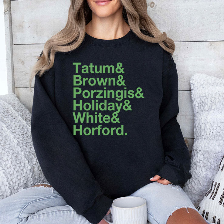 Tatum Brown Porzingis Holiday White Horford Boston Celtics Shirt
