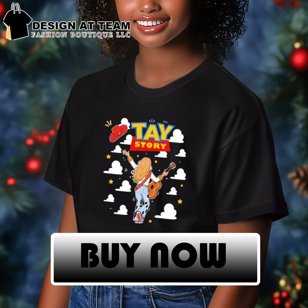 Taylor TS Cowgirl Guitarist Tay Story Clouds Stars Western Country Music shirt