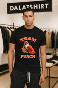 Team Punch Japanese Macaque Monkey Holding Orange Plush Toy shirt