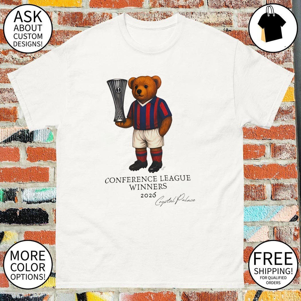 Teddy Bear Crystal Palace FC Conference League Winners 2026 signature shirt