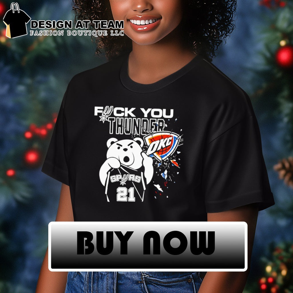 Teddy middle finger Spurs Fuck you Thunder San Antonio vs OKC 2026 shirt