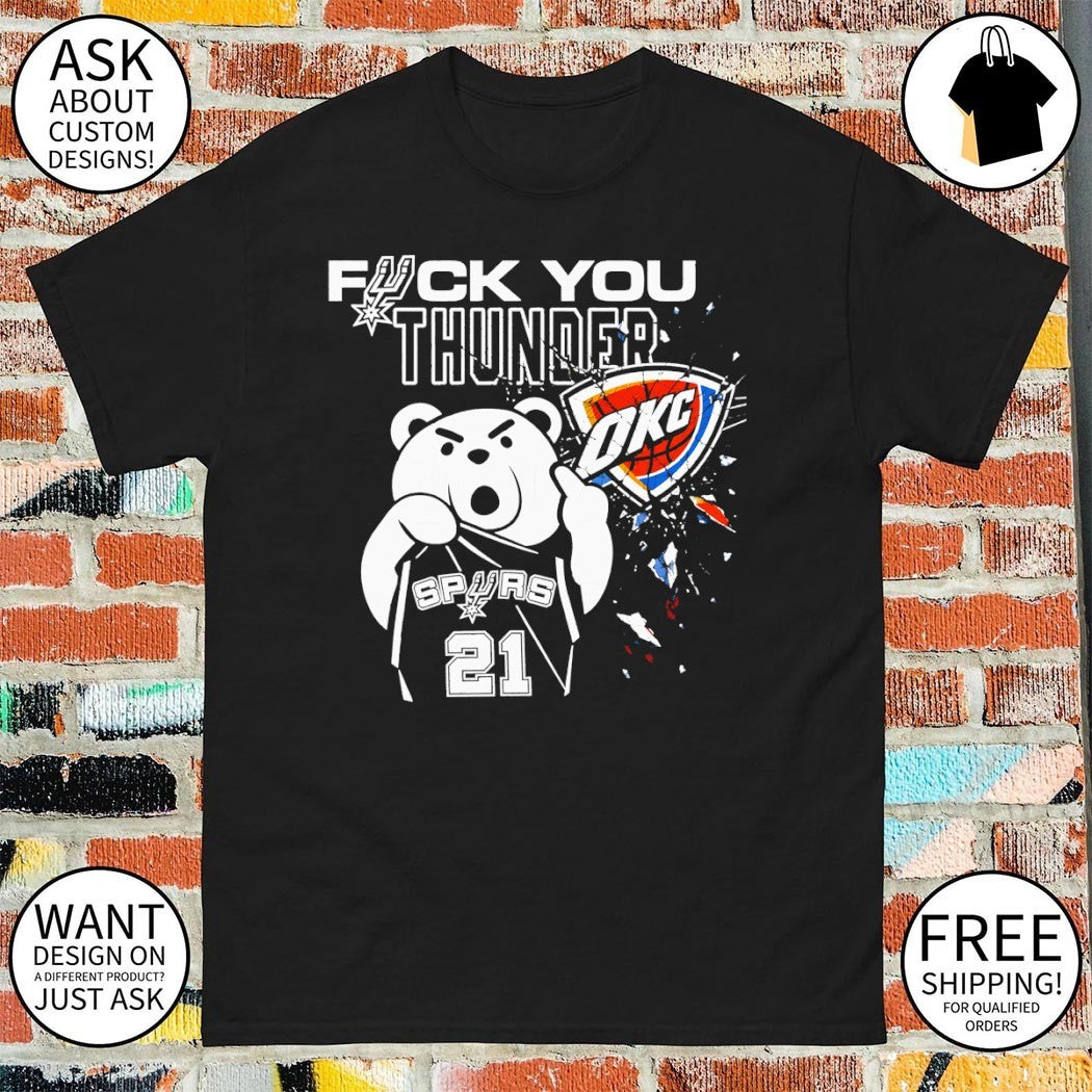 Teddy middle finger Spurs Fuck you Thunder San Antonio vs OKC 2026 shirt