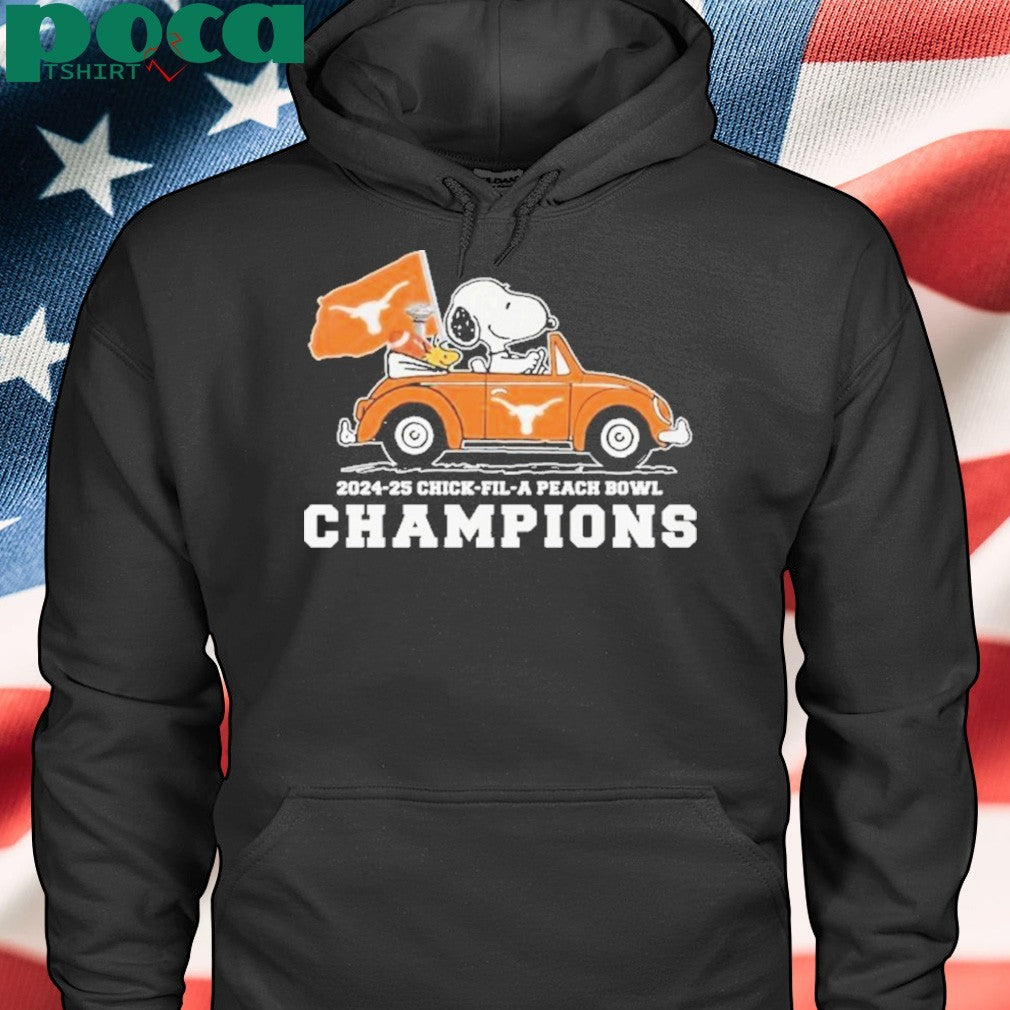 Texas Longhorns 2024-25 Chick-Fil-A Peach Bowl Champions Celebrating Shirt
