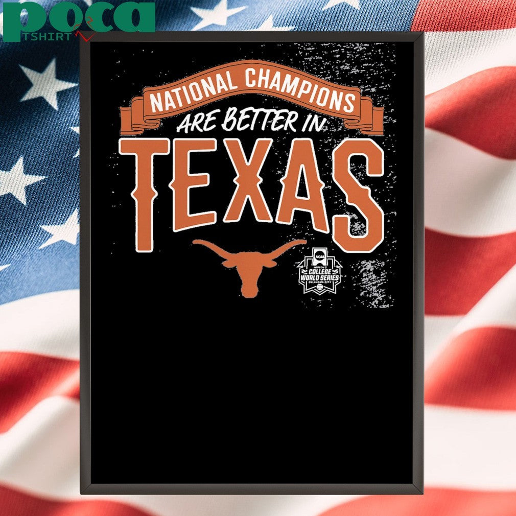 Texas Longhorns 2025 NCAA Softball Women’s College World Series Champions Tri-Blend T-Shirt