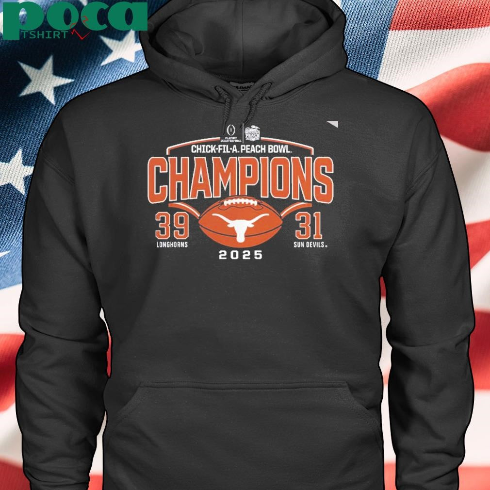 Texas Longhorns College Football Playoff 2025 Peach Bowl Champions Victory Ahead shirt