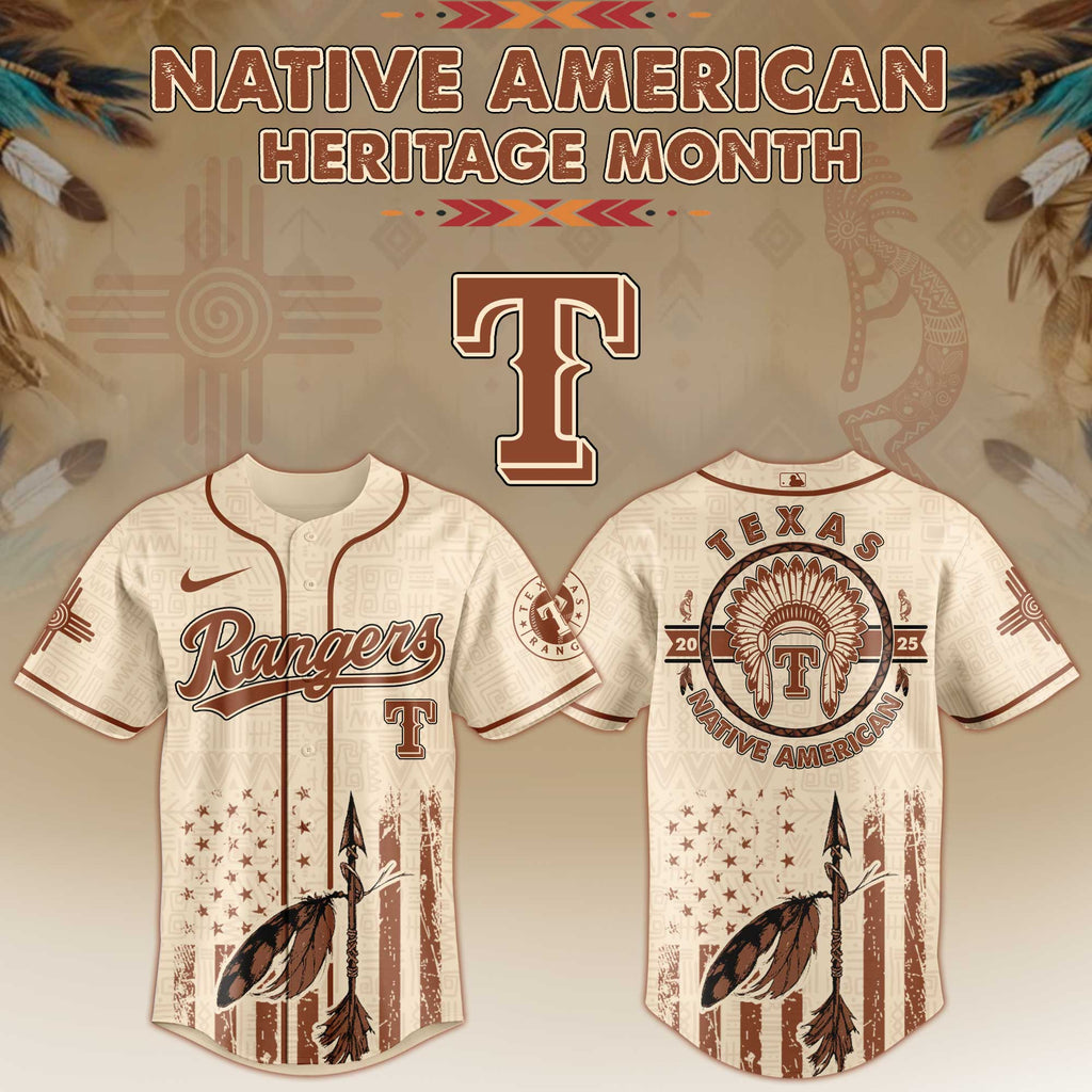 Texas Rangers Native American Heritage Month Jersey 2025
