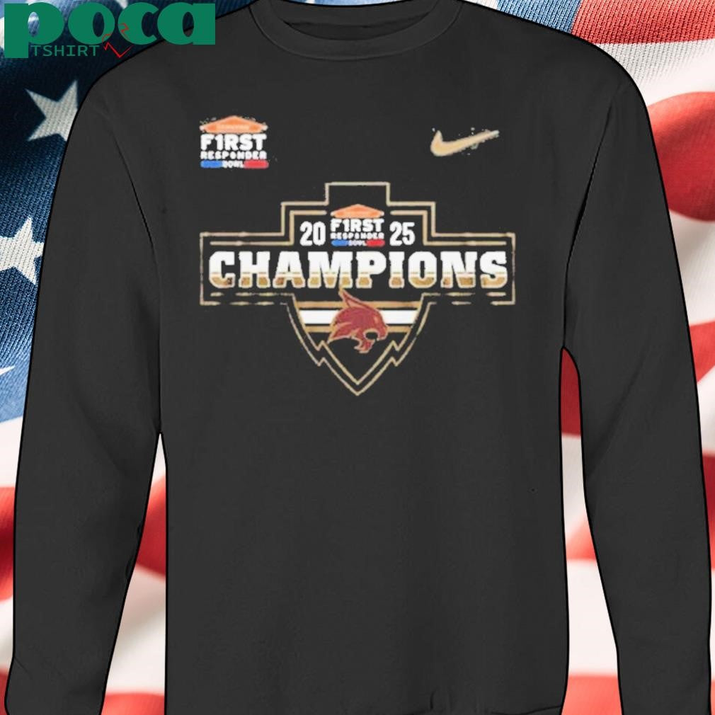 Texas State Bobcats 2025 First Responder Bowl Champions Celebrating T-Shirt