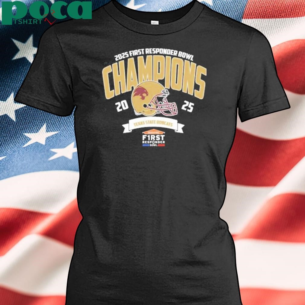 Texas State Bobcats Football Champions 2025 Servpro First Responder Bowl NCAA College Football Shirt