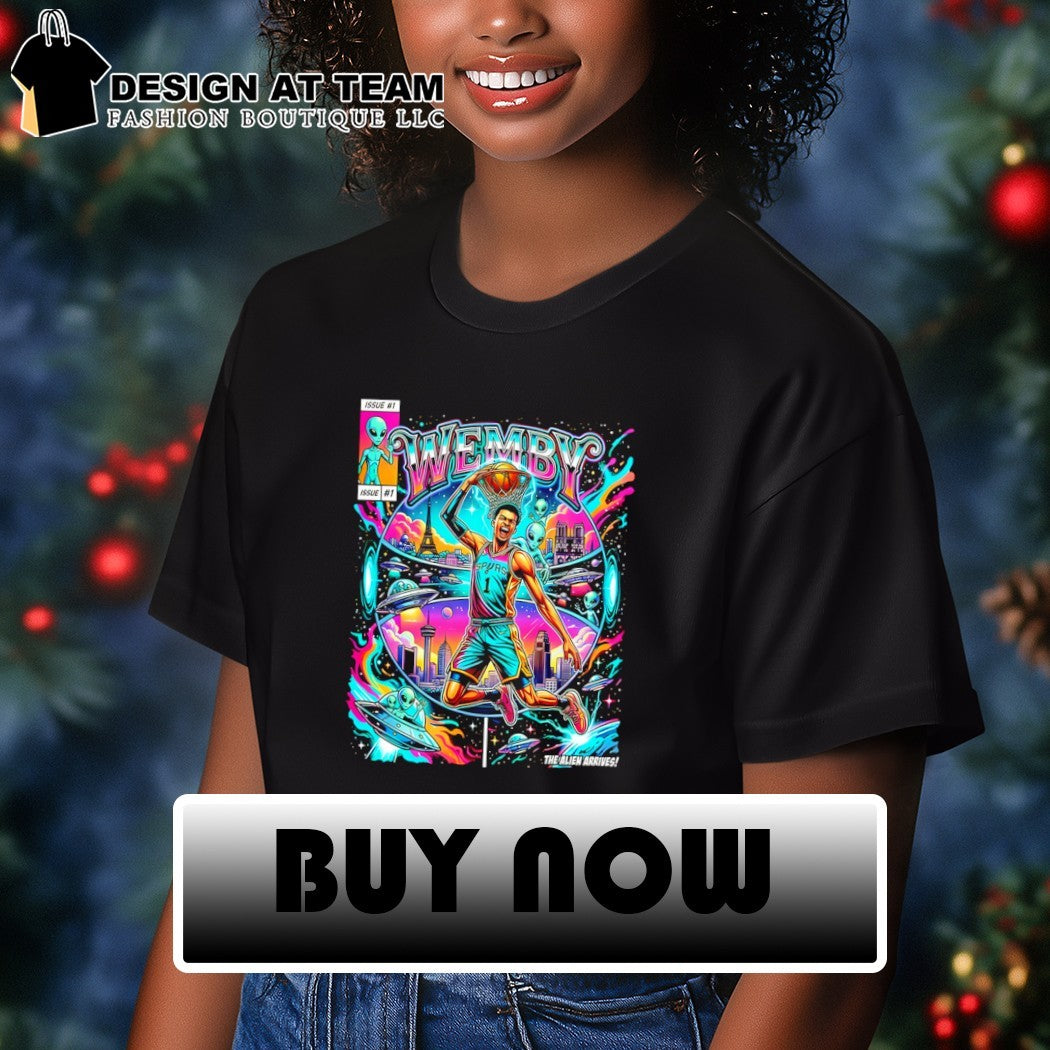 The Alien Arrives Wemby Victor Wembanyama San Antonio Spurs Basketball Game Day 2026 shirt