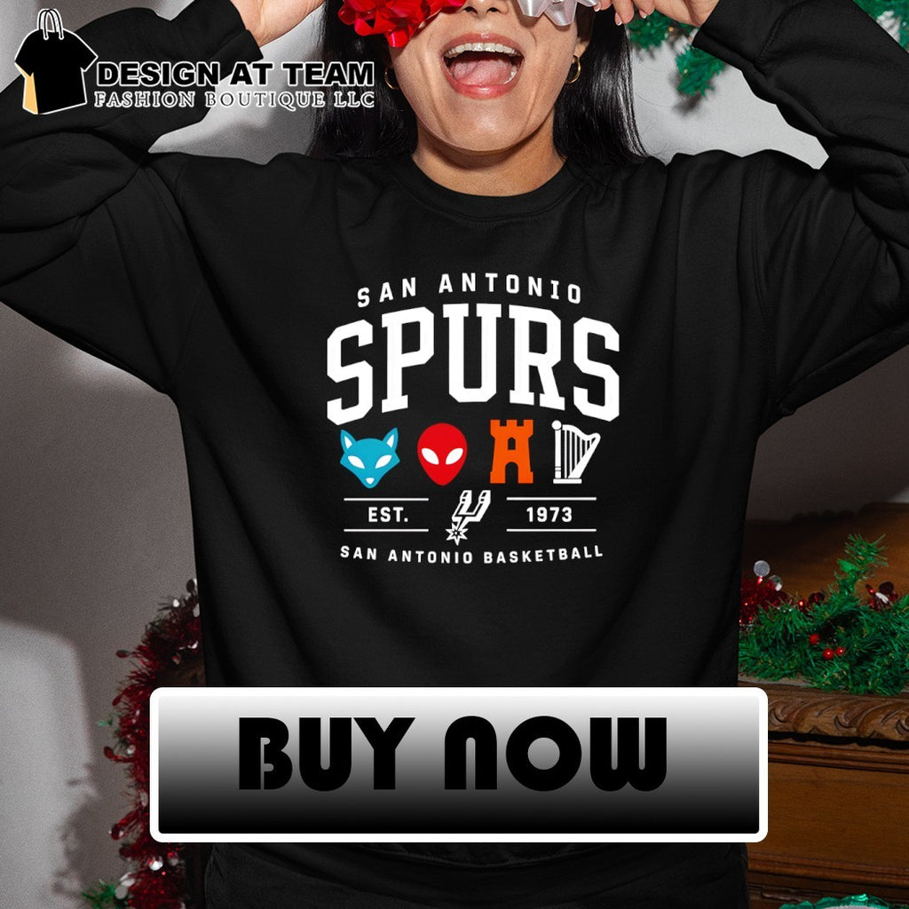 The Alien Fox Castle Harp San Antonio Spurs Basketball est 1973 shirt