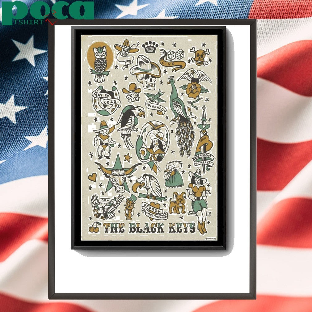 The Black Keys Show May 25 2025 Ford Amphitheater Colorado Springs, CO Poster shirt