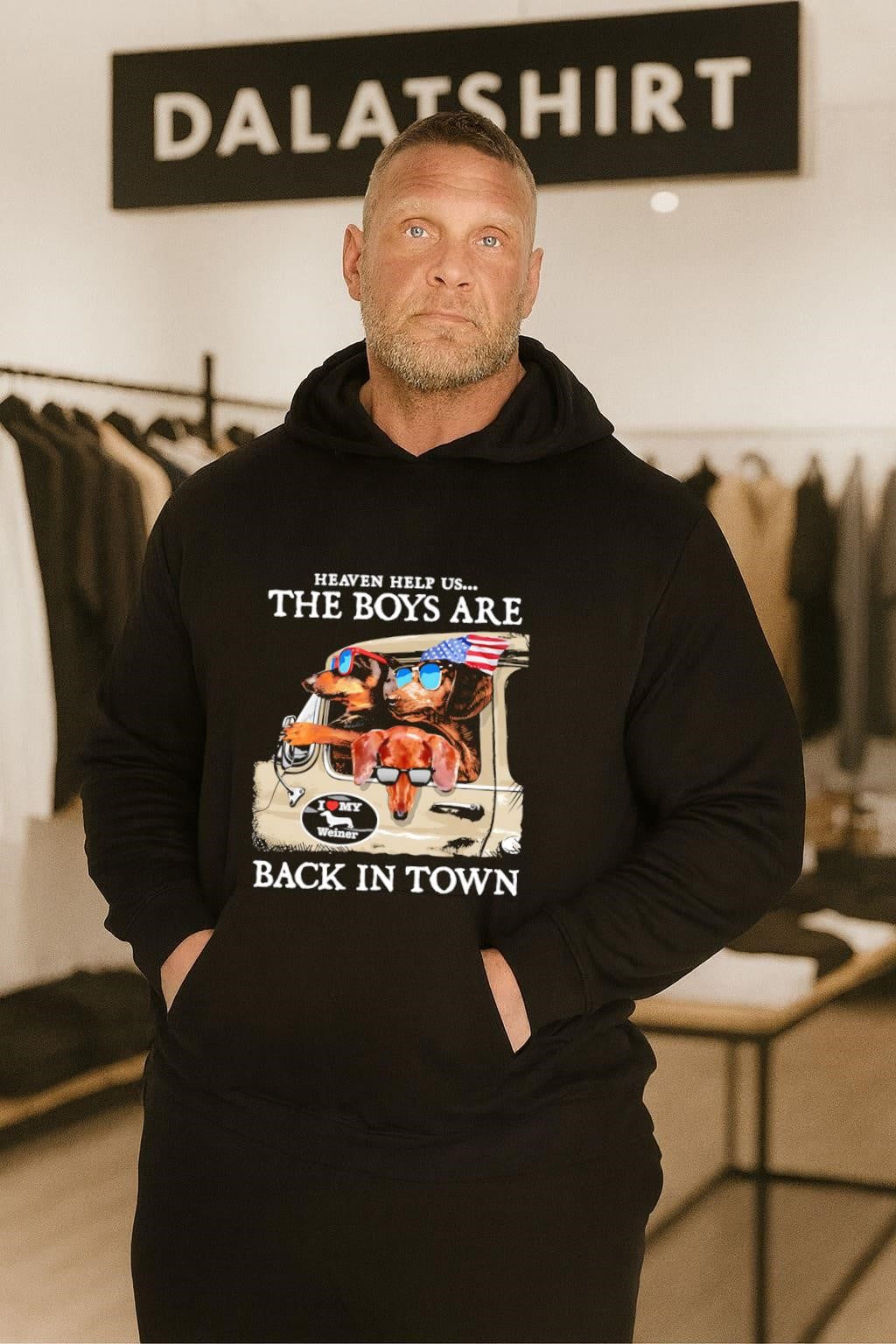 The Boys Are Back In Town Dachshunds Truck shirt