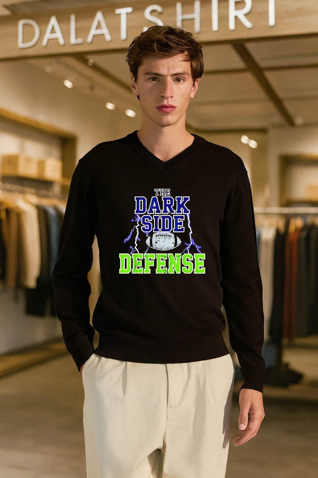 The Dark Side Defense Football Lightning Bolt Seattle Team shirt