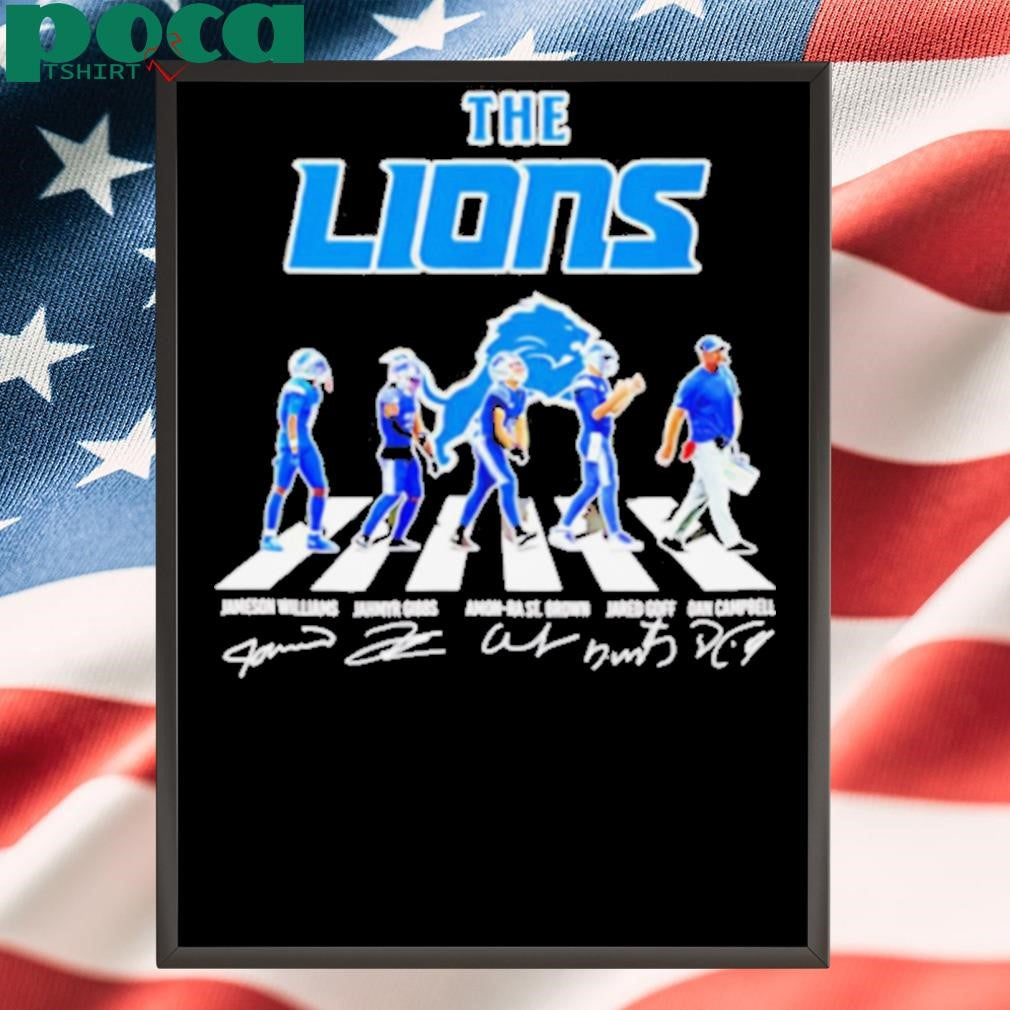 The Detroit Lions Abbey Road signature shirt