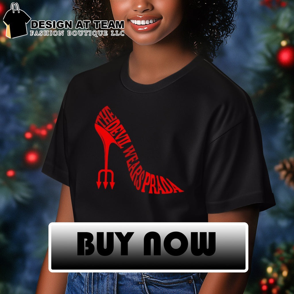 The Devil Wears Prada inspired red high heel shirt