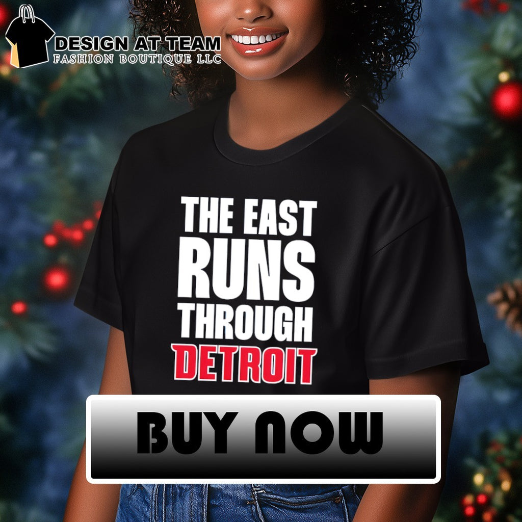 The East Runs Through Detroit Pistons Basketball All Dawg Playoffs 2025 26 NBA shirt