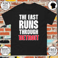 The East Runs Through Detroit Pistons Basketball All Dawg Playoffs 2025 26 NBA shirt
