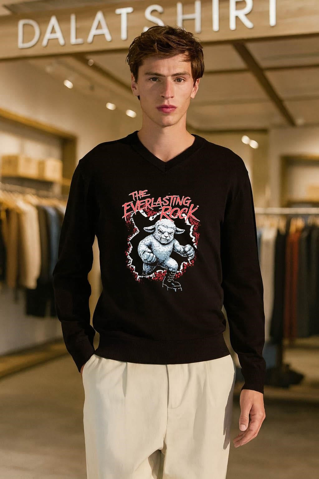 The Everlasting Rock Angry Lamb Breaking Through Wall shirt