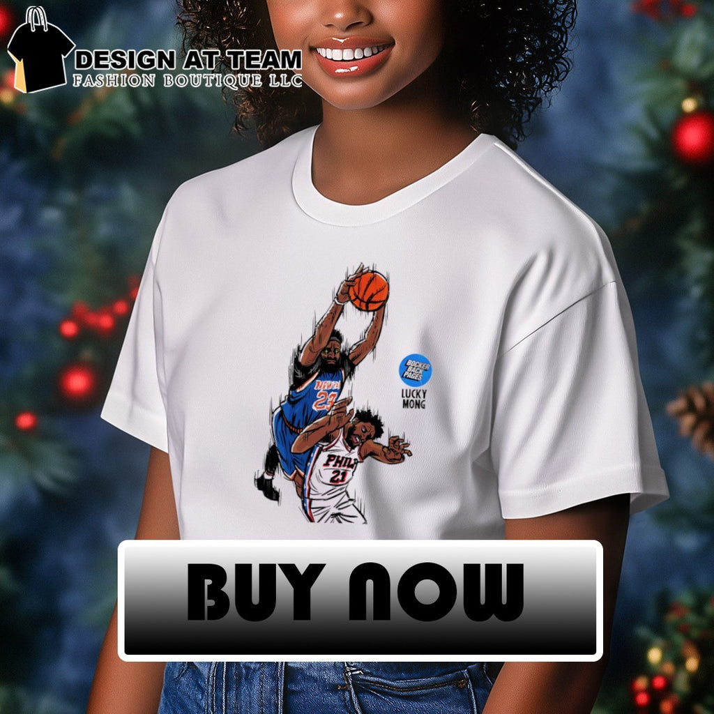 The Knicks Game 4 Joel Embiid Vs Mitchell Robinson NBA Moment art t-shirt