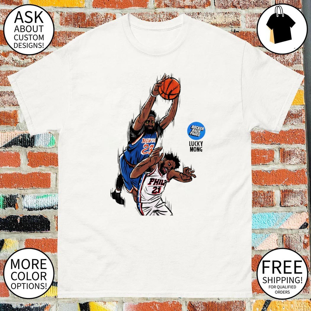 The Knicks Game 4 Joel Embiid Vs Mitchell Robinson NBA Moment art t-shirt