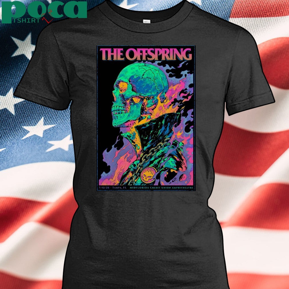The Offspring July 12 2025 MIDFLORIDA Credit Union Amphitheatre at the FL State Fairgrounds In Tampa FL Poster shirt