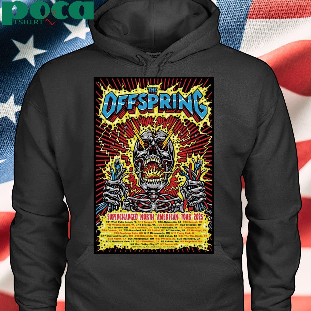 The Offspring Supercharged NA Tour 2025 Poster shirt