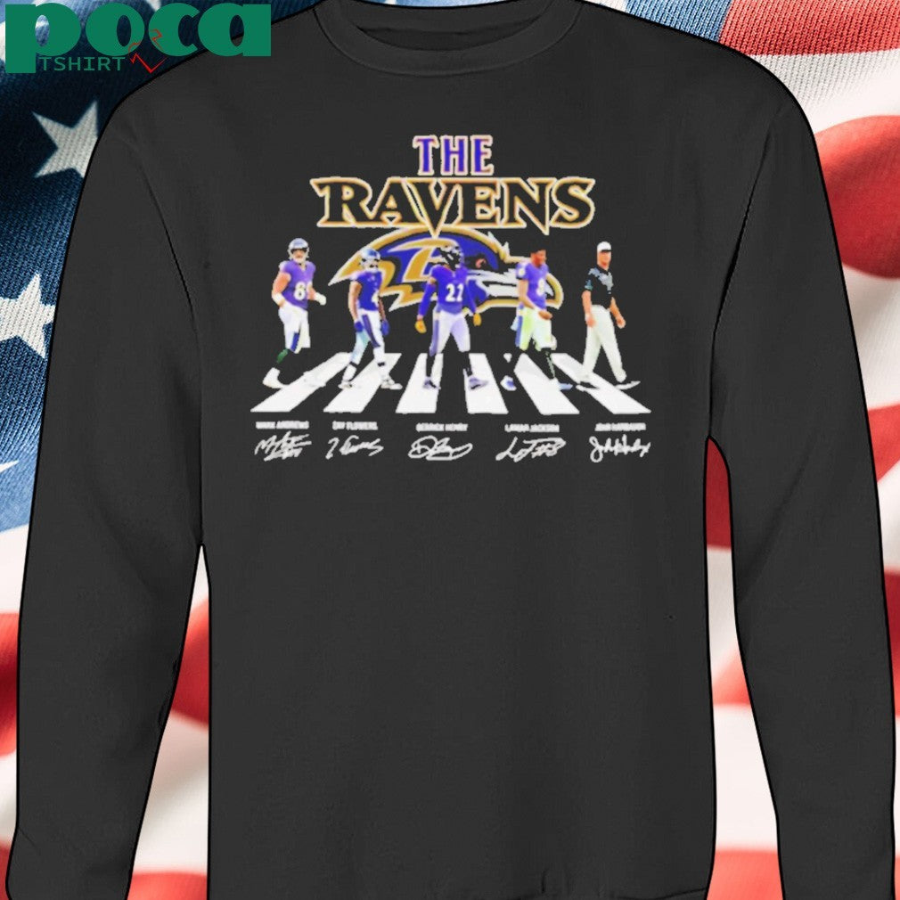 The Ravens Abbey Road Mark Andrews Zay Flowers Derrick Henry signatures shirt