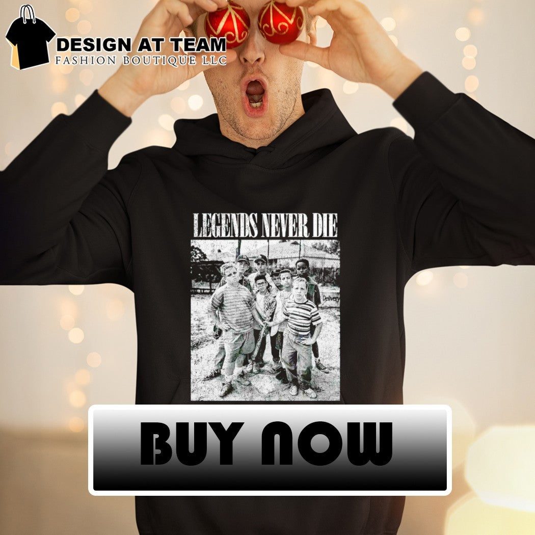 The Sandlot Baseball Squad Crew Legends Never Die shirt