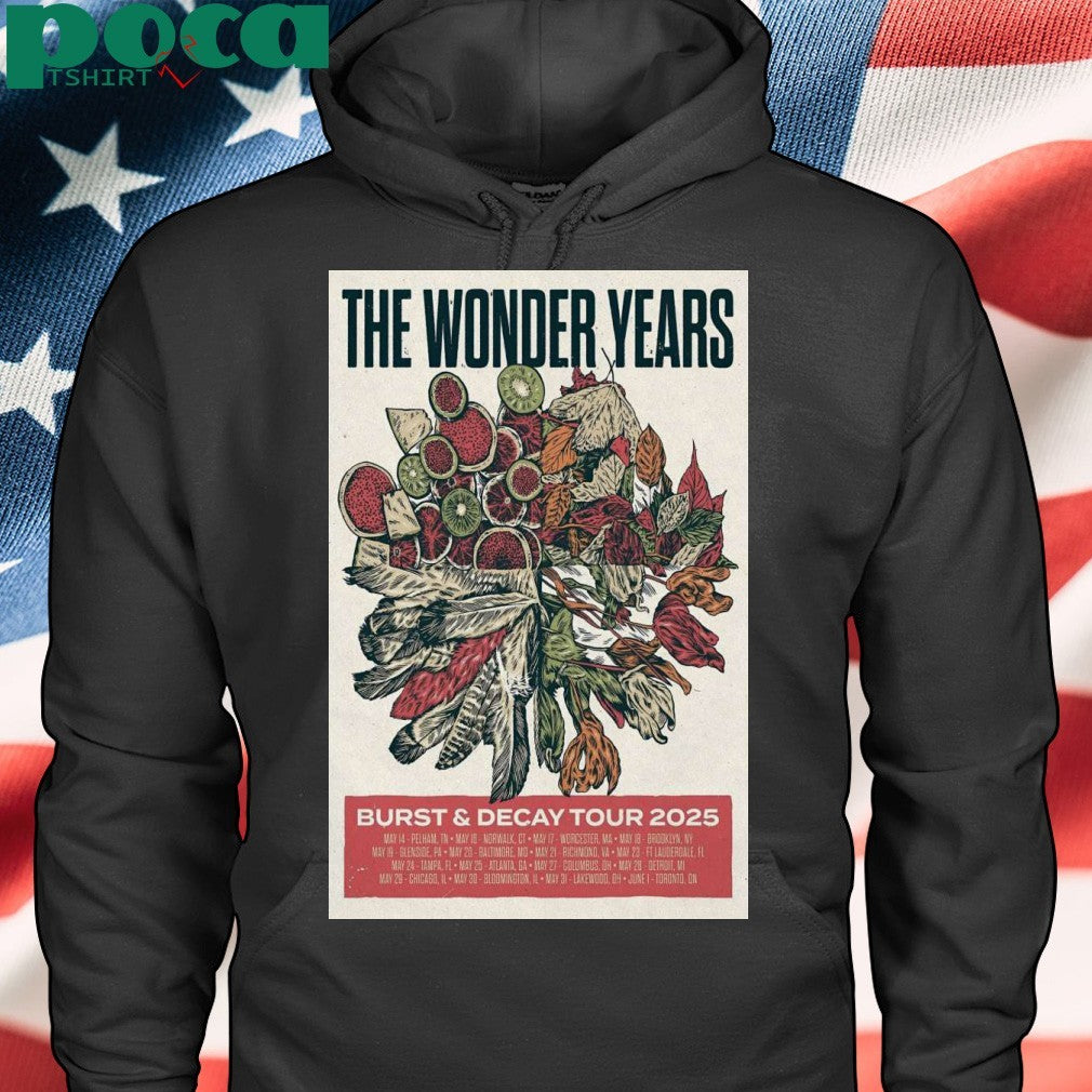 The Wonder Years Burst and Decay Tour New Poster Shirt