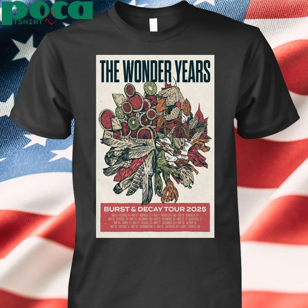The Wonder Years Burst and Decay Tour New Poster Shirt
