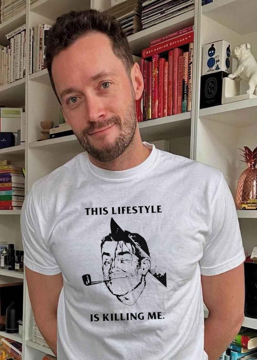This Lifestyle Is Killing Me Man Smoking Pipe T-Shirt