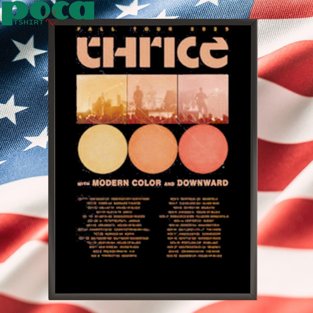 Thrice Band Poster Fall Tour 2025 Schedule Tour Dates Unisex T-Shirt