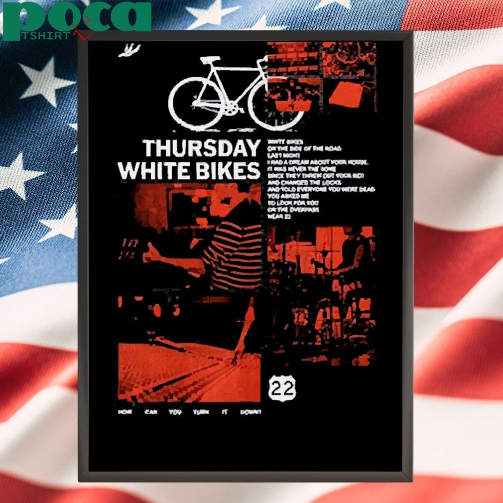 Thursday Band White Bikes Black Shirt