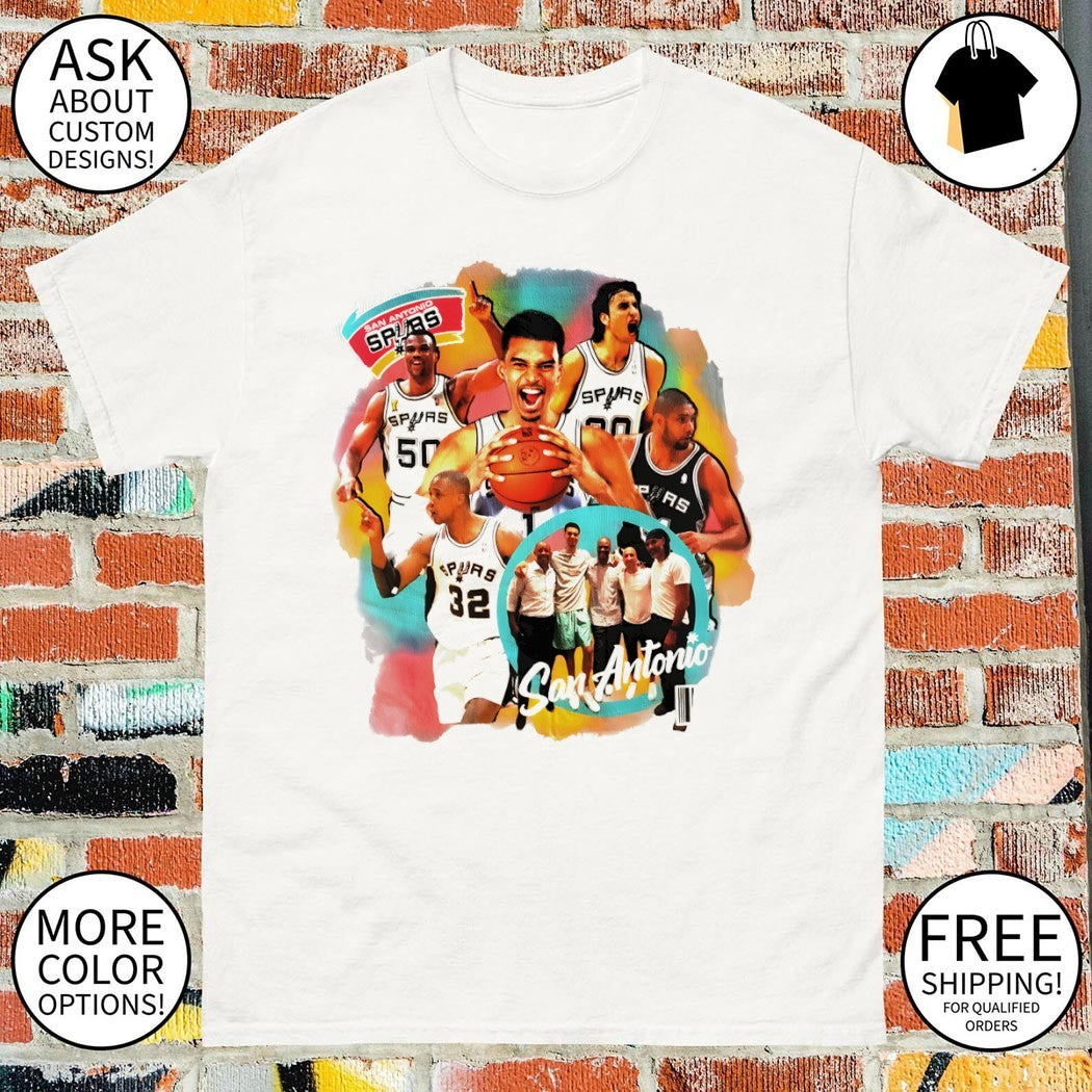 Tim Duncan Tony Parker Victor Wembanyama San Antonio Spurs Basketball NBA 2026 graphic shirt
