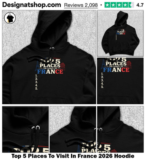 5 Places To Visit In France 2026 shirt