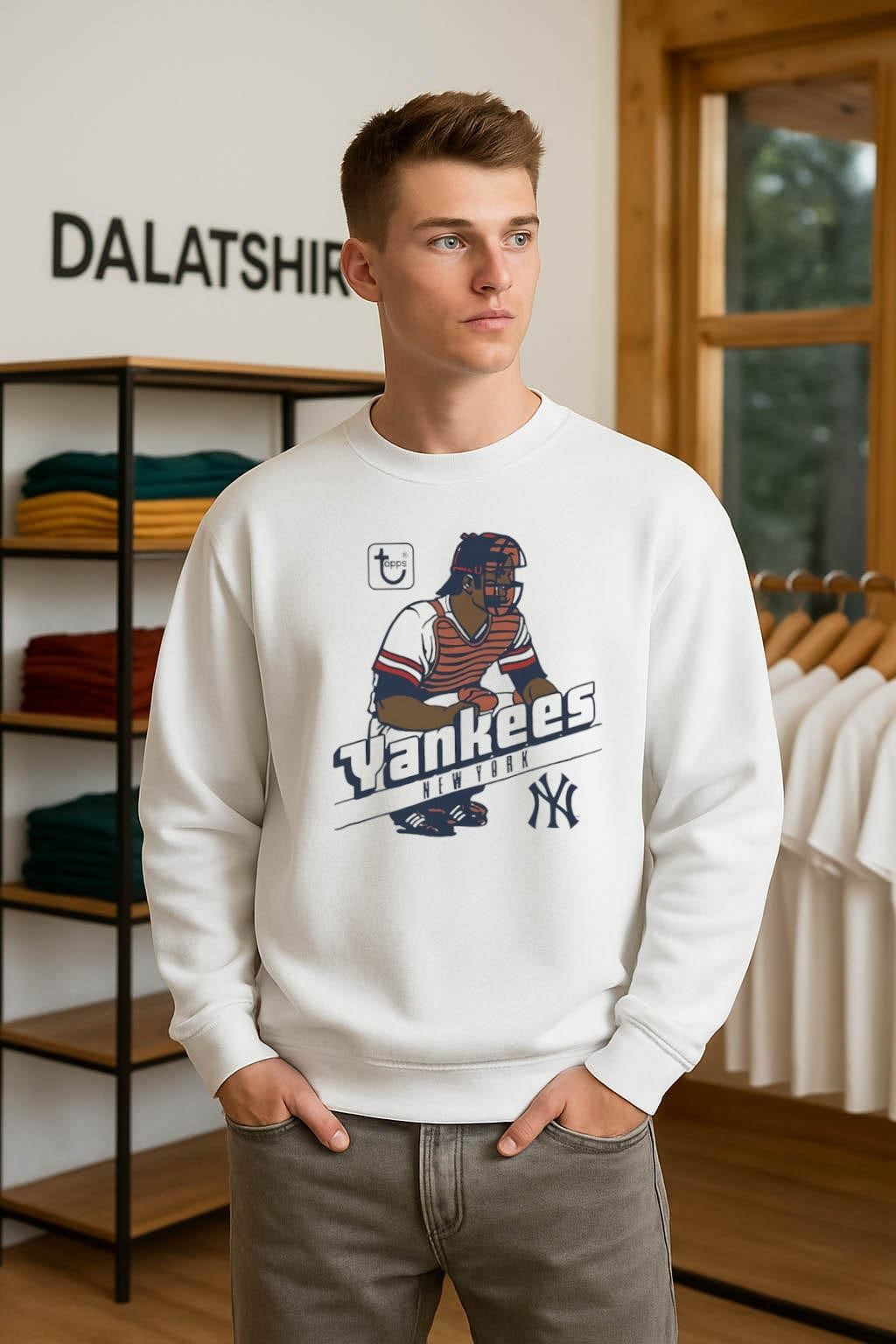 Topps Yankees New York Catcher NY Logo Graphic shirt