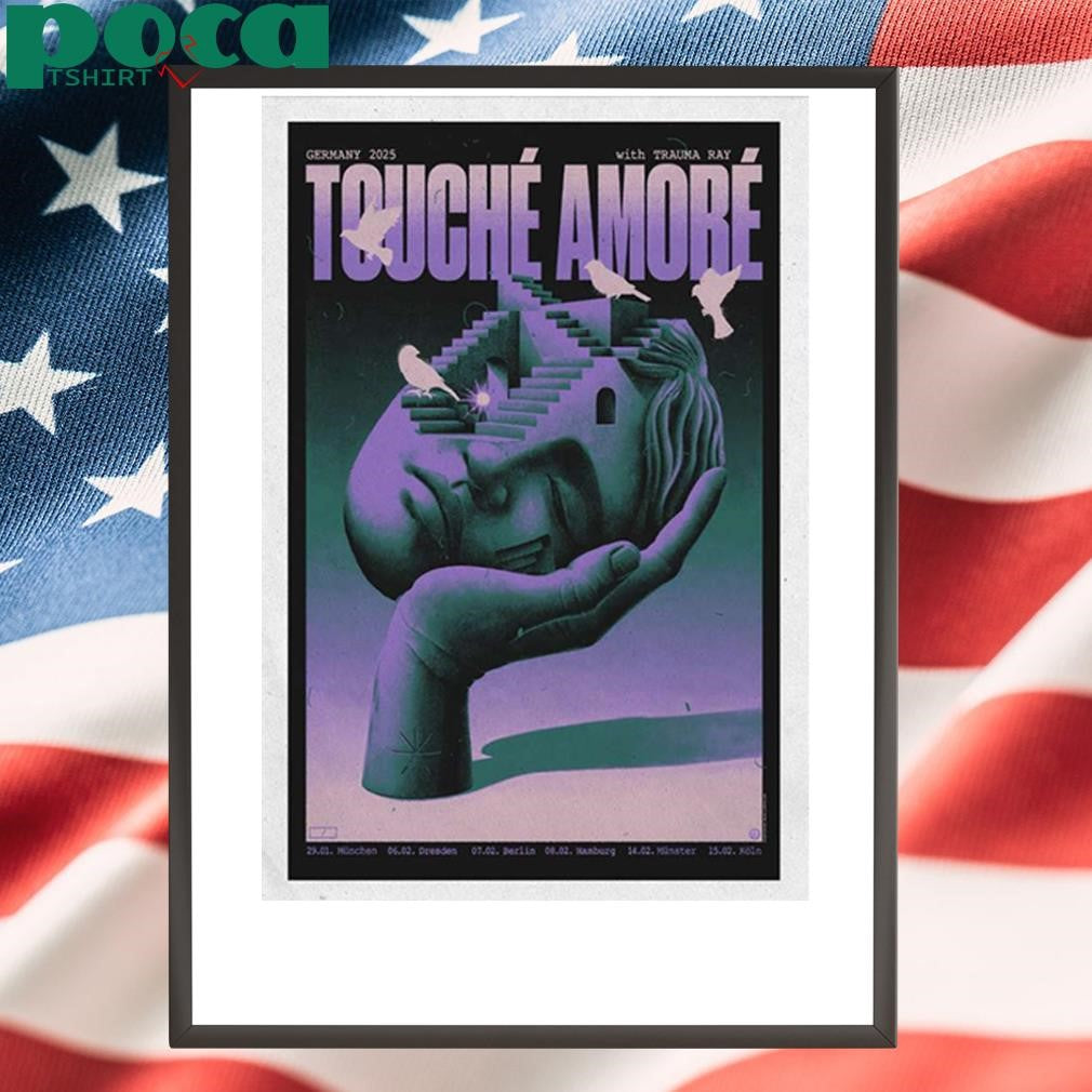 Touche Amore Germany 2025 Tour Unisex T-shirt