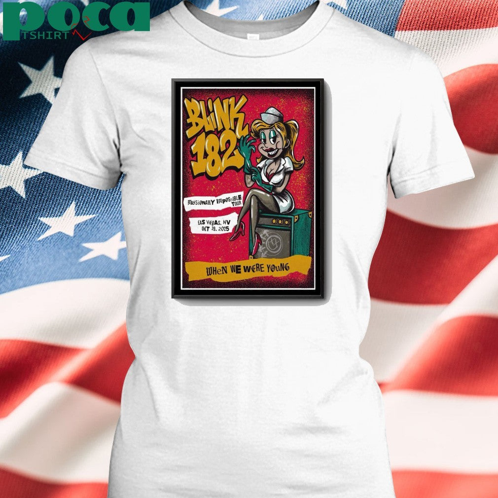 Tour 2025 Blink 182 Las Vegas Festival Grounds Poster shirt