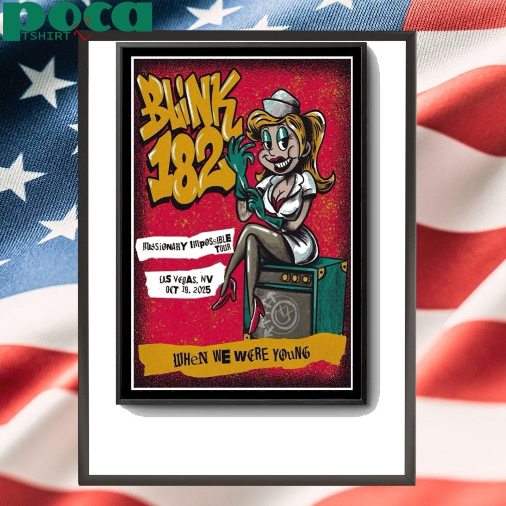 Tour 2025 Blink 182 Las Vegas Festival Grounds Poster shirt
