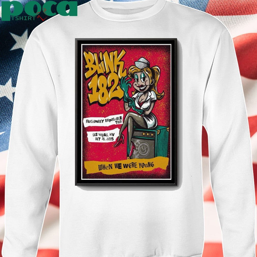 Tour 2025 Blink 182 Las Vegas Festival Grounds Poster shirt