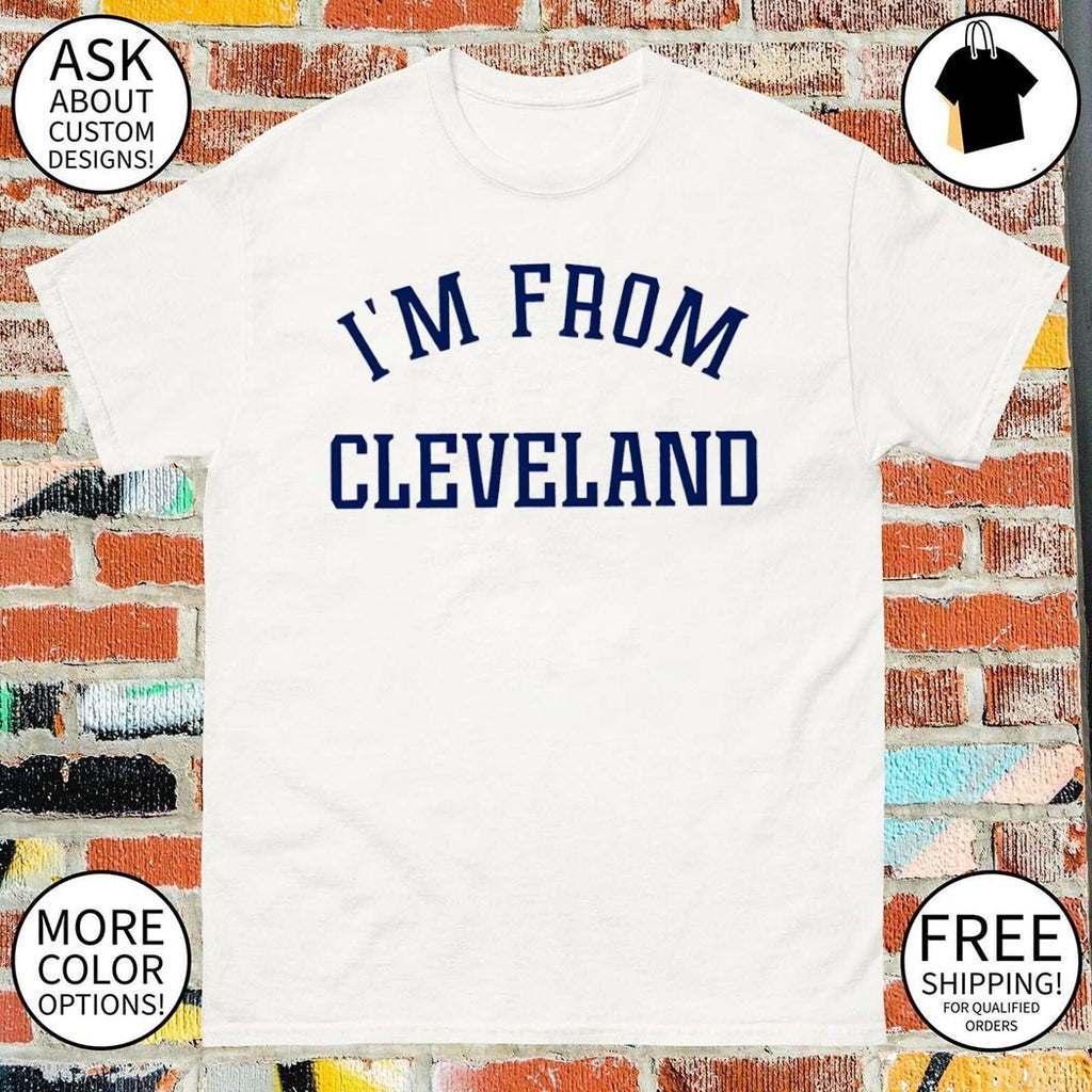 Travis Kelce wearing I’m from Cleveland shirt