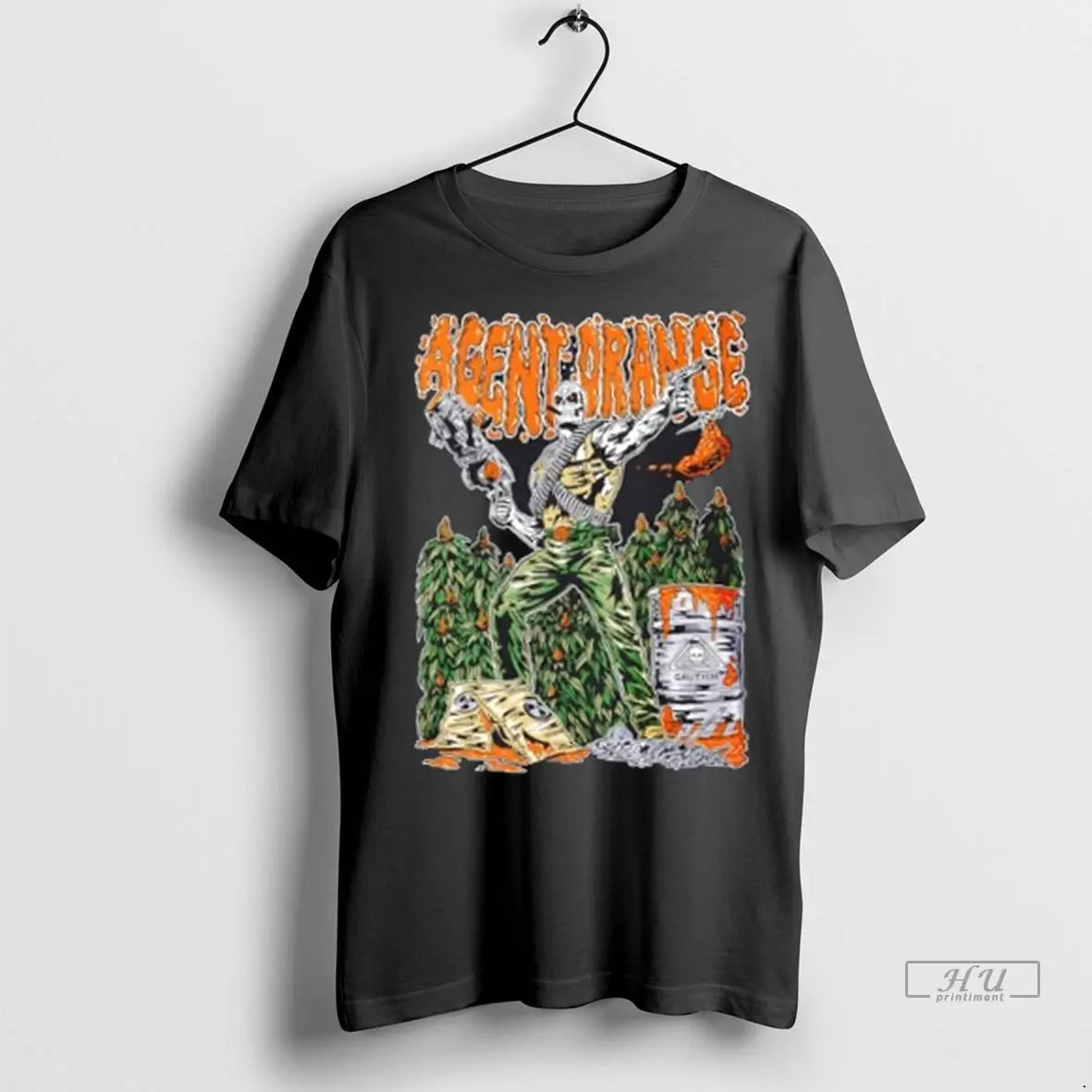 Trending Agent Orange Kush Marijuana Strain Halloween Skeleton T Shirt