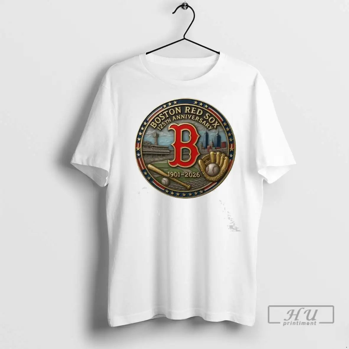 Trending Boston Red Sox 125th Anniversary Commemorative 1901 2026 Ladies T Shirt